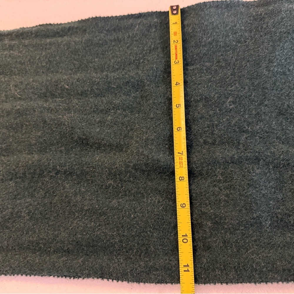 VTG Lambswool Made in Italy Liechtenstein Green Daisy Scarf - Picture 3 of 4